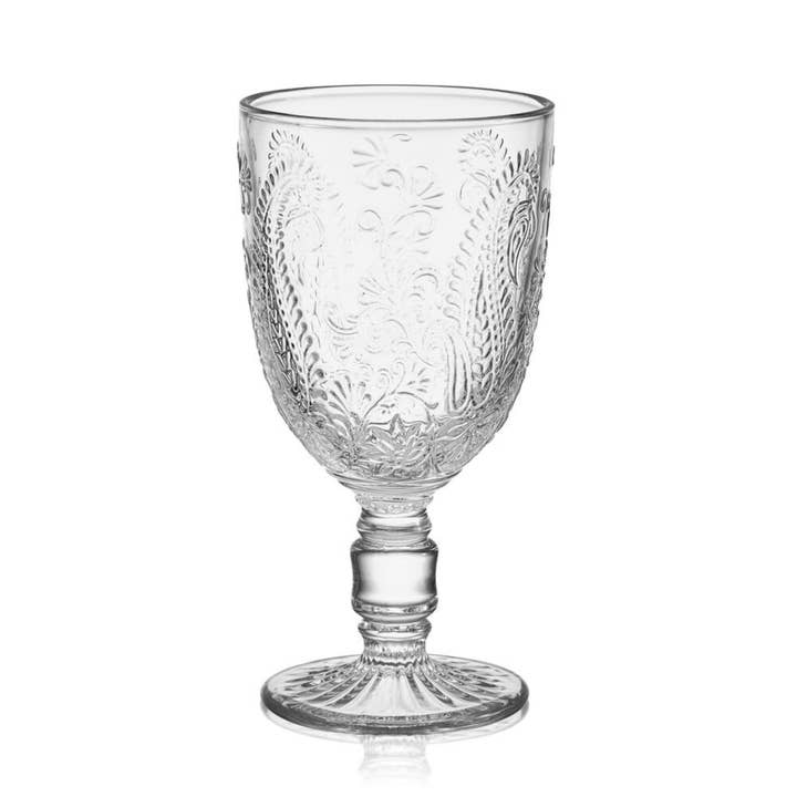 Fitz & Floyd Maddi Clear 10OZ Goblet S4 Brown Bx Pkg for wholesale on Faire