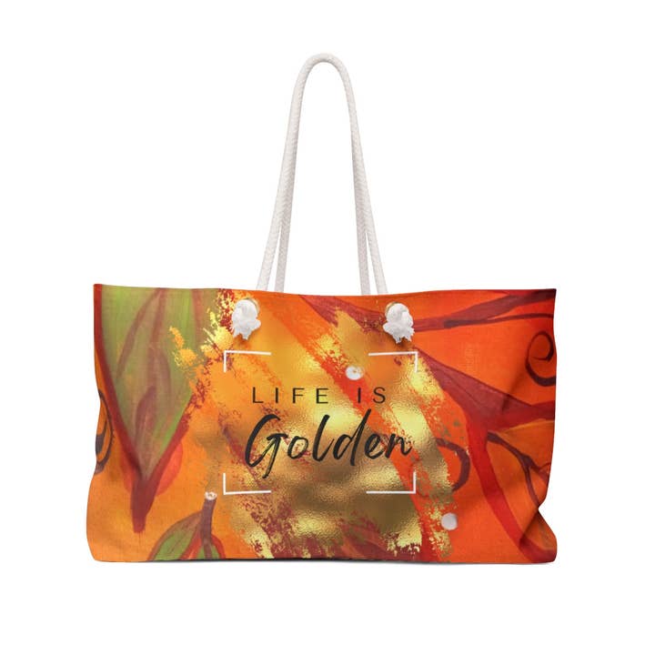 Livet er en gylden weekendtaske for engroshandel hos Off the Canvas Collection, LLC