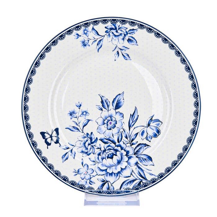 STP - Wholesale Dinner Plate - Vintage Indigo Porcelain Dessert Plate Set of 4, 7.5"4