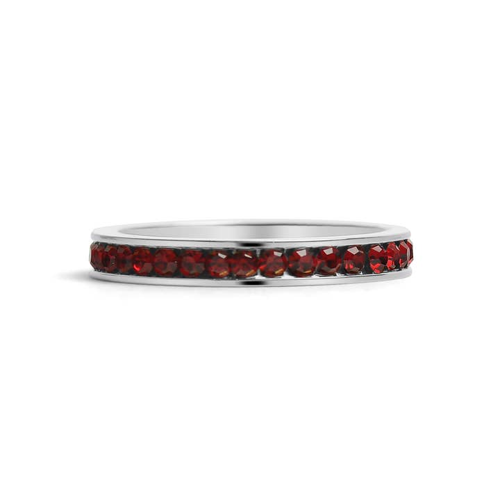 WJW - Wholesale Multi-Stone Ring - Stainless Steel CZ Eternity Ring (January-June)3