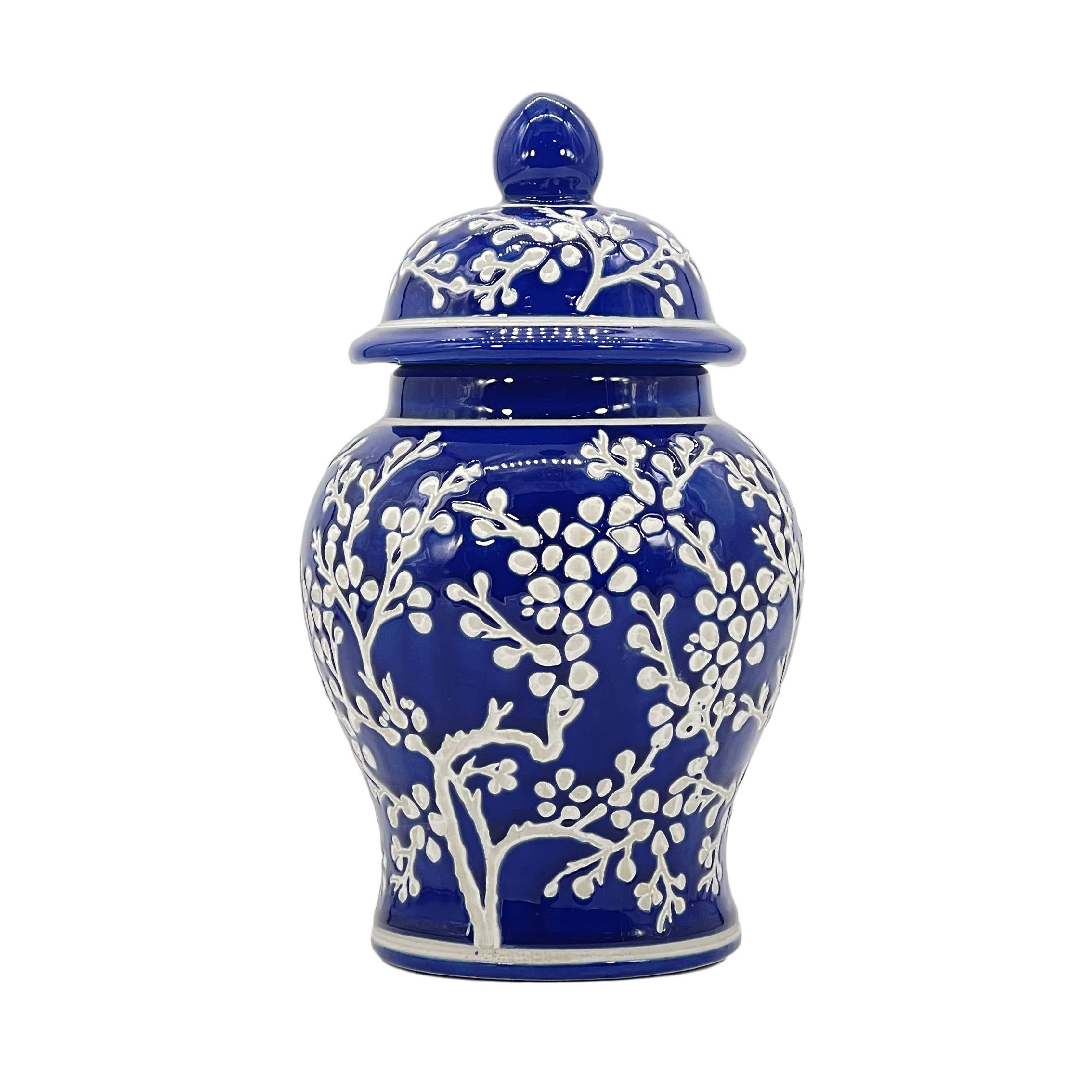 Galt International Company – wholesale Decorative jar – Small Chinoiserie Ceramic Decorative Tea & Ginger Jar 8"14