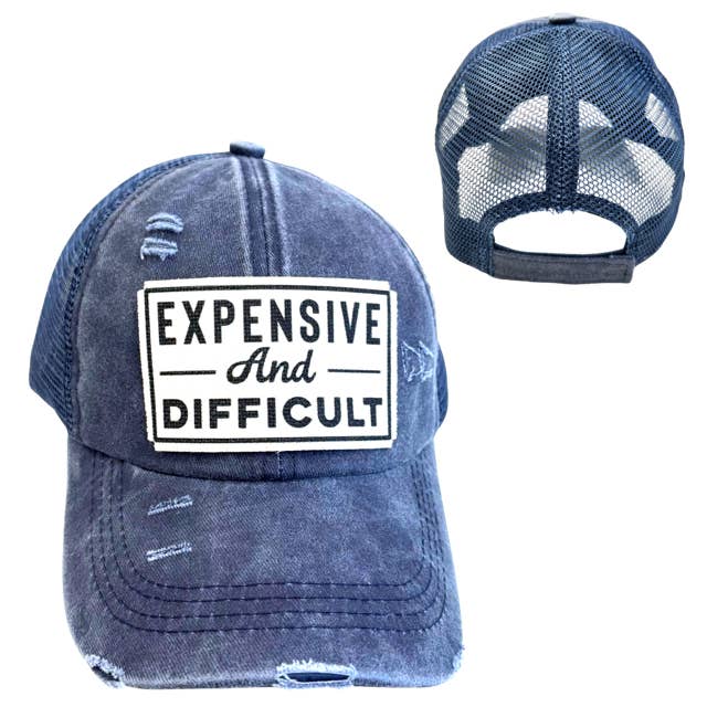 dkhandmade - Wholesale Trucker Hat - Unisex - EXPENSIVE AND DIFFICULT | UNISEX HAT | DISTRESSED8