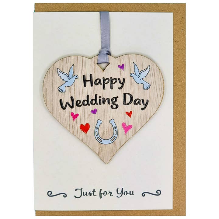 Cartão Feliz Dia do Casamento com Presente | AW04 por atacado de LT Creations