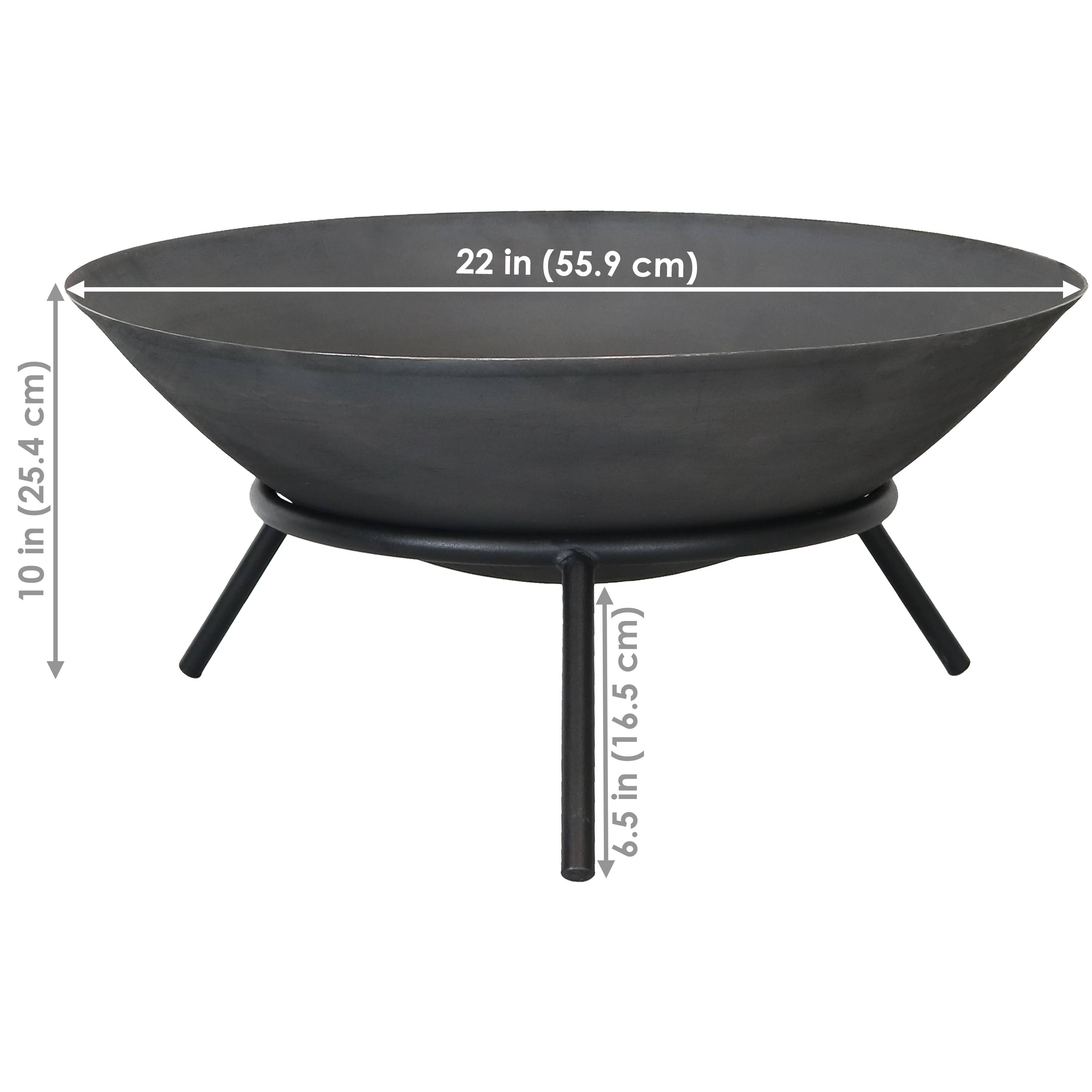 Sunnydaze Decor - Wholesale Fire Pit - 22 in Raised Cast Iron Fire Pit Bowl with Stand6