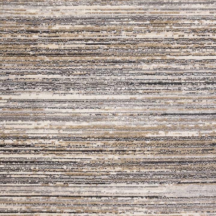 5' X 8' Gray Black And Beige Striped Area Rug for wholesale by HomeRoots