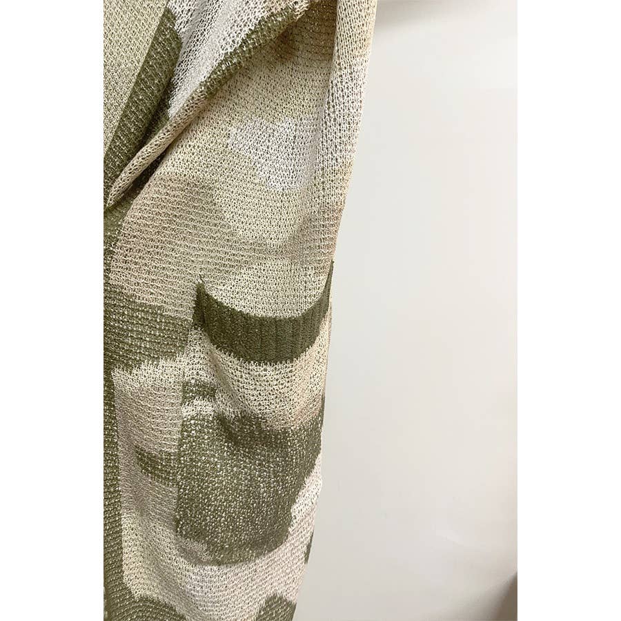 CAMOUFLAGE Soft Camo Printed Cardigan with Pockets for wholesale on Faire2