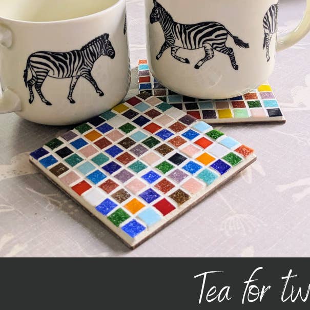 4 x Coaster DIY Mosaic Kit, Roman Style for wholesale by Montet Designs