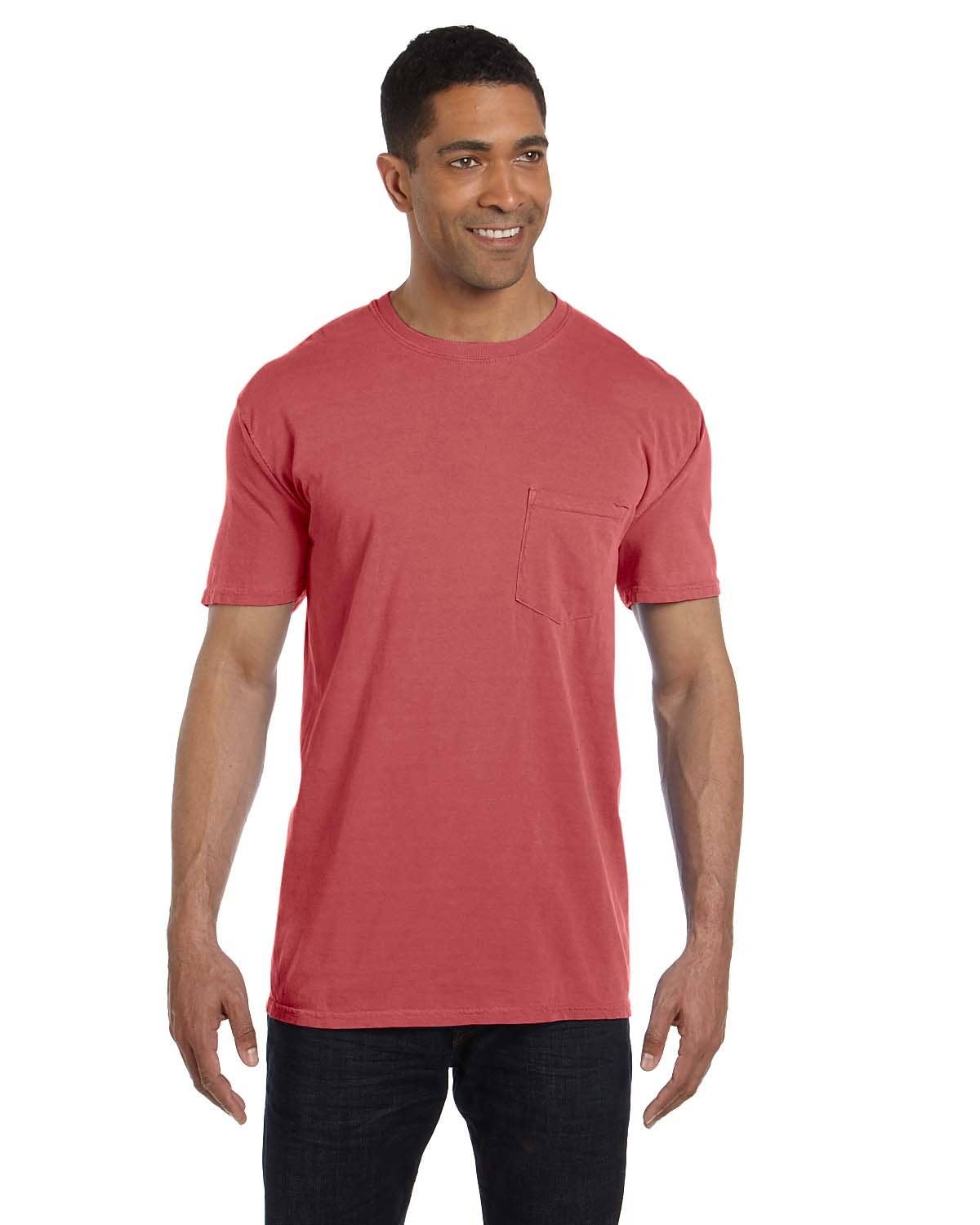 Total Apparel - Wholesale T-Shirt - Unisex - Comfort Colors Garment-Dyed Pocket Blank T-Shirt | 6030CC18