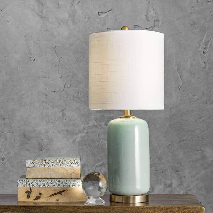 Green Bell 26" Ceramic Table Lamp for wholesale on Faire1