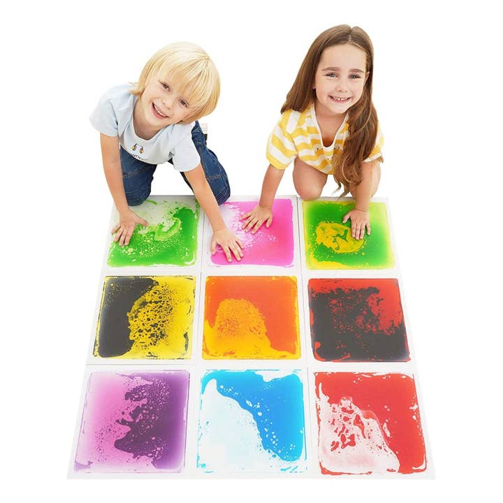 Special Supplies - Wholesale Toy Set - Kids - Square Floor Liquid Tiles for Kids, Set of 9