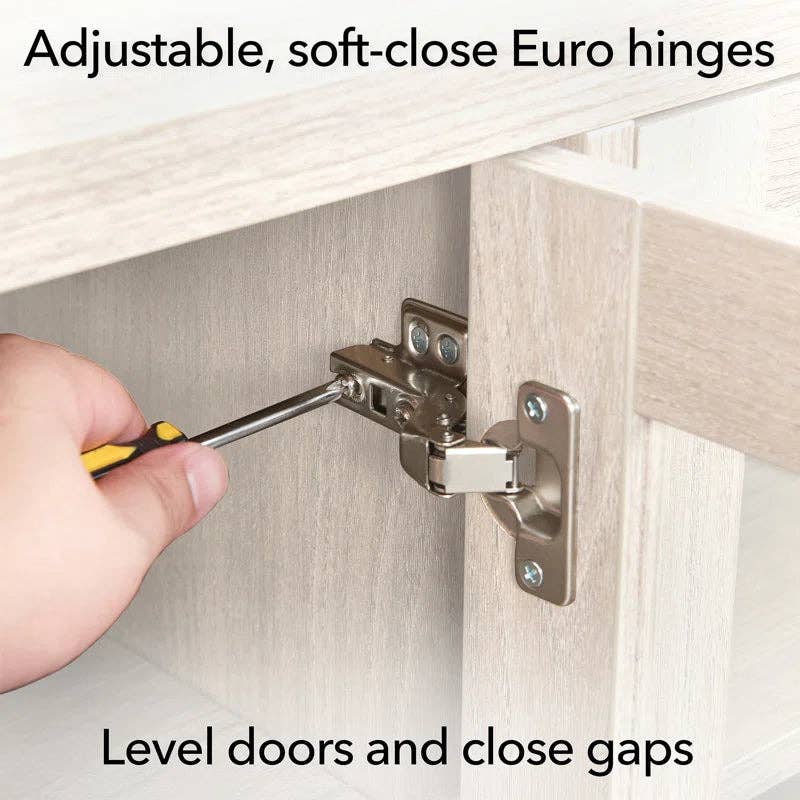 Beige Compact Wood Grain Accent Cabinet With Adjustable Shelf for wholesale on Faire11