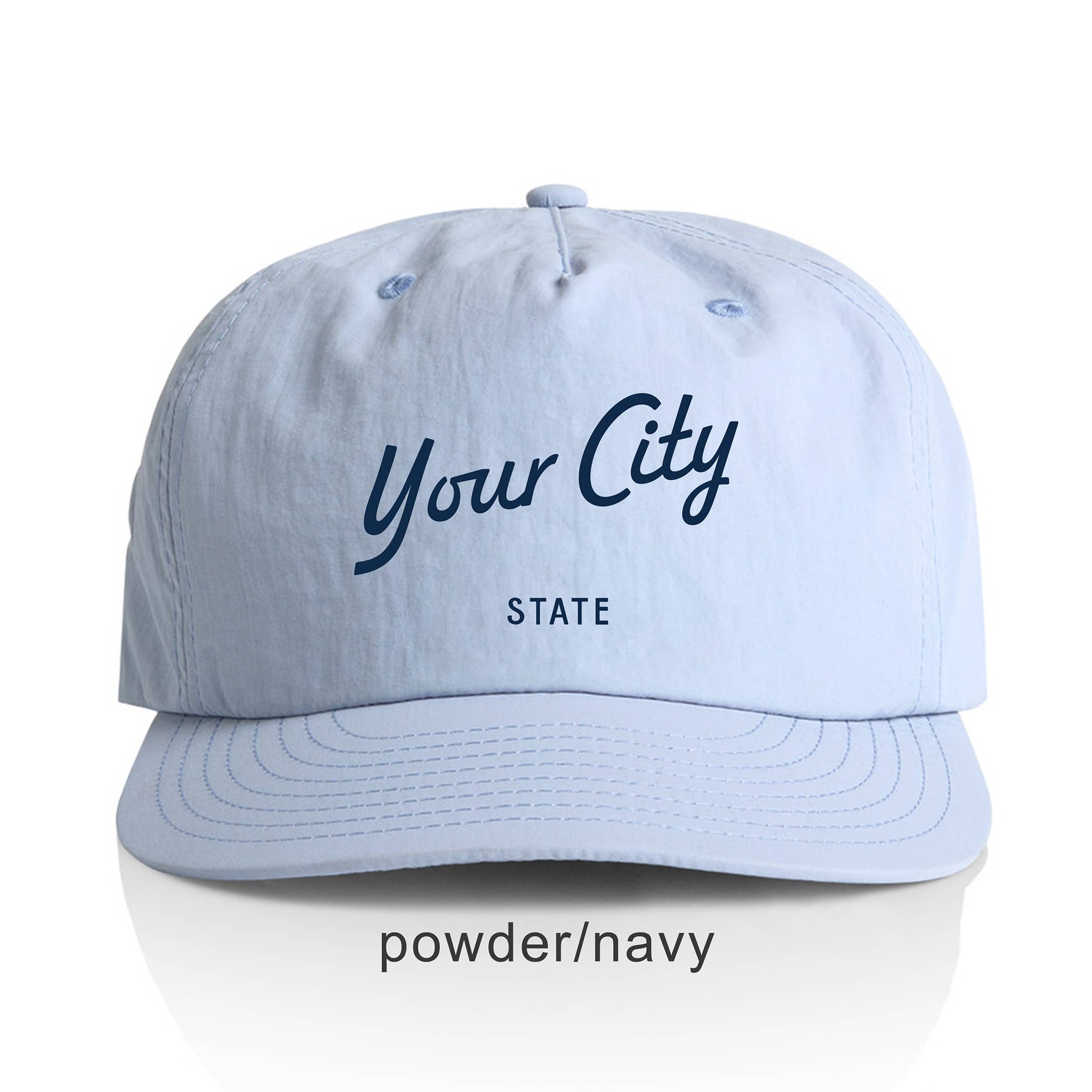 Endless August Supply Co. – wholesale Flat-brimmed cap – Unisex – Custom Nylon Hat | Script Text Customizable Hat | Name Drop21