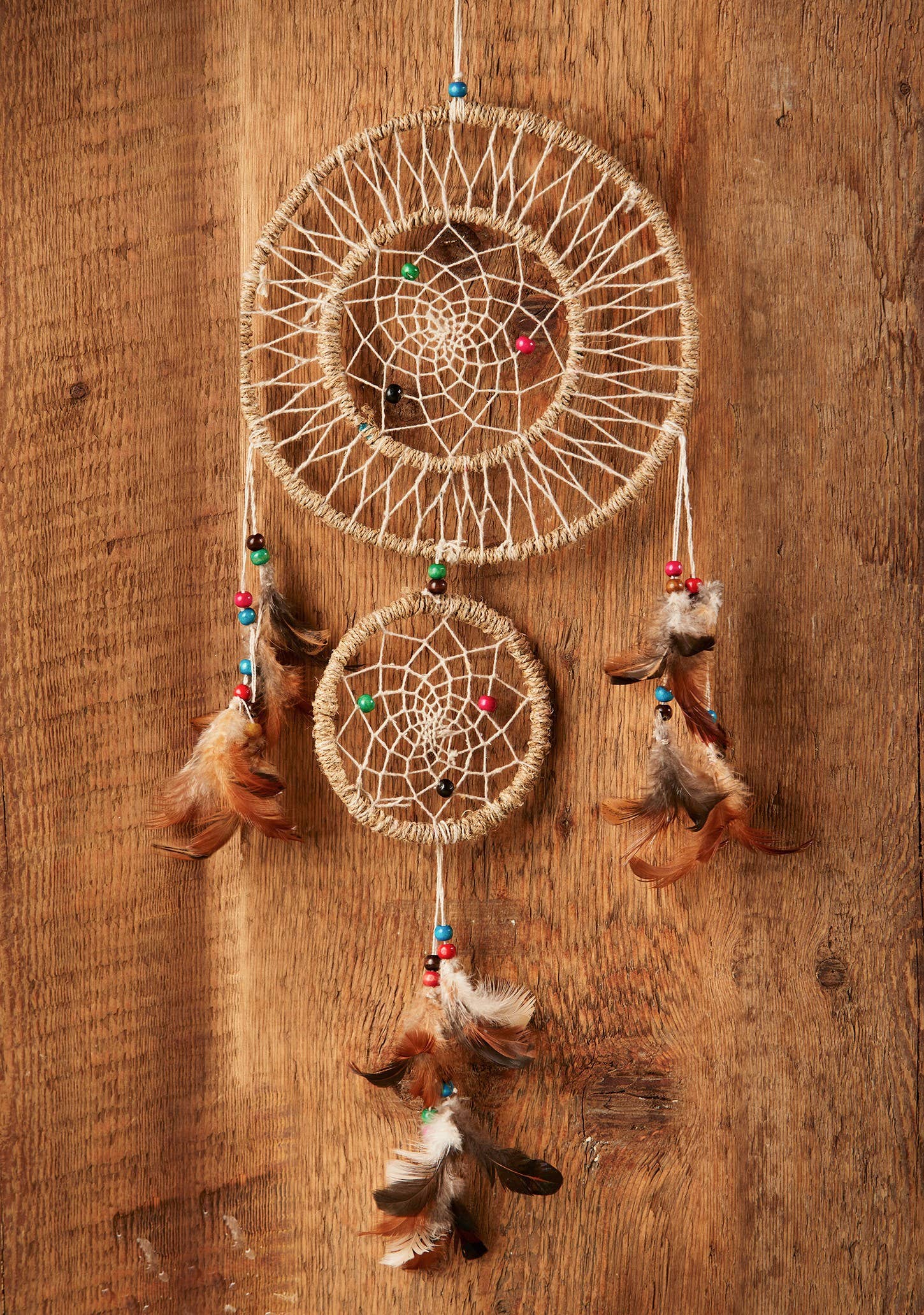 Namaste - Vente Attrape-rêve - Grand attrape-rêves naturel avec perles