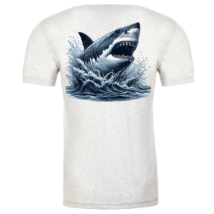 Cape Cod, MA Jaws Women's Soft Tee for wholesale by Saltwater Born