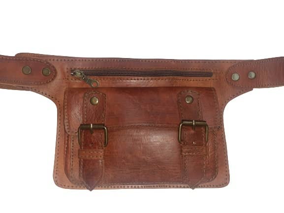 Hecho a mano – Großhandel Bauchtasche – Damen – Bauchtasche aus Kuhleder mit zwei Schnallen6