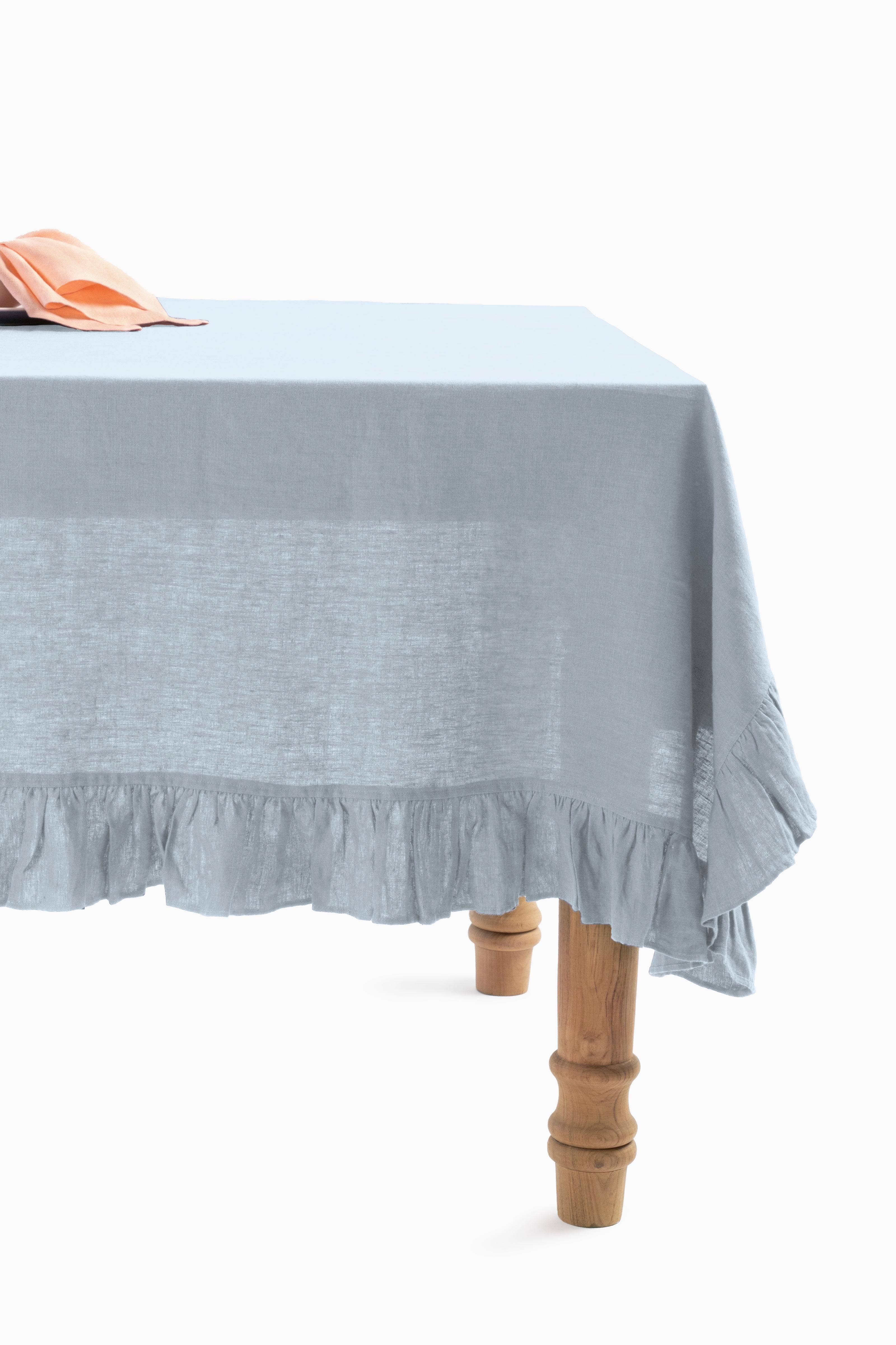 Live Linen - Wholesale Tablecloth - Linen Tablecloth with Ruffle Trim – Classic1