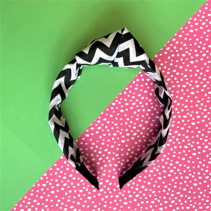 Klash Fashion - Wholesale Fashion Headband - Women's - Zero Waste Zig Zag Headband Black1
