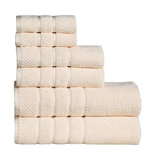 Feather & Stitch New York - Wholesale Towel Set - 100% Cotton 6-Piece 625 GSM Ultra soft Bath Towel Set11