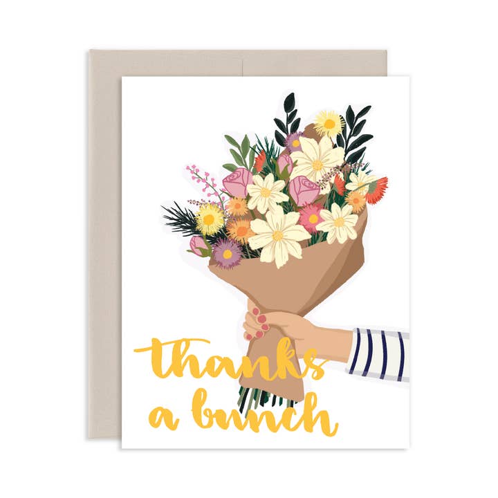 Thanks A Bunch Grußkarte für den Großhandel von Grey Street Paper