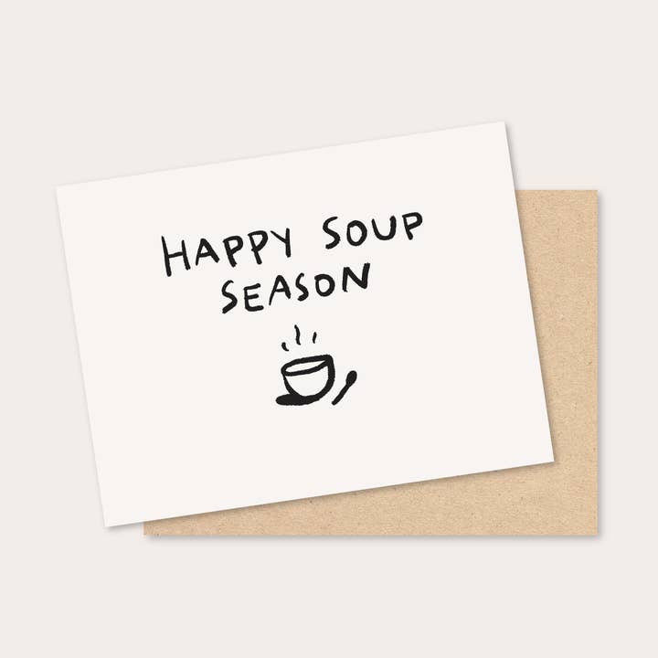 Grußkarte zur Suppensaison für den Großhandel von Gab Art & Design