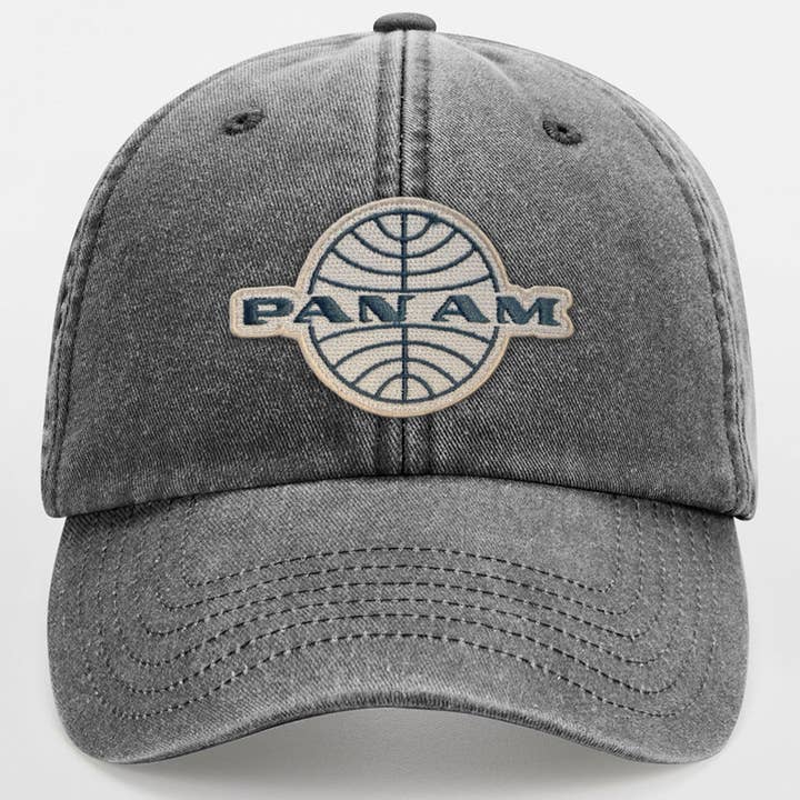 Pan-Am Retro Logo Patch Vintage Low Profile Cap for wholesale by Hybris Production AB
