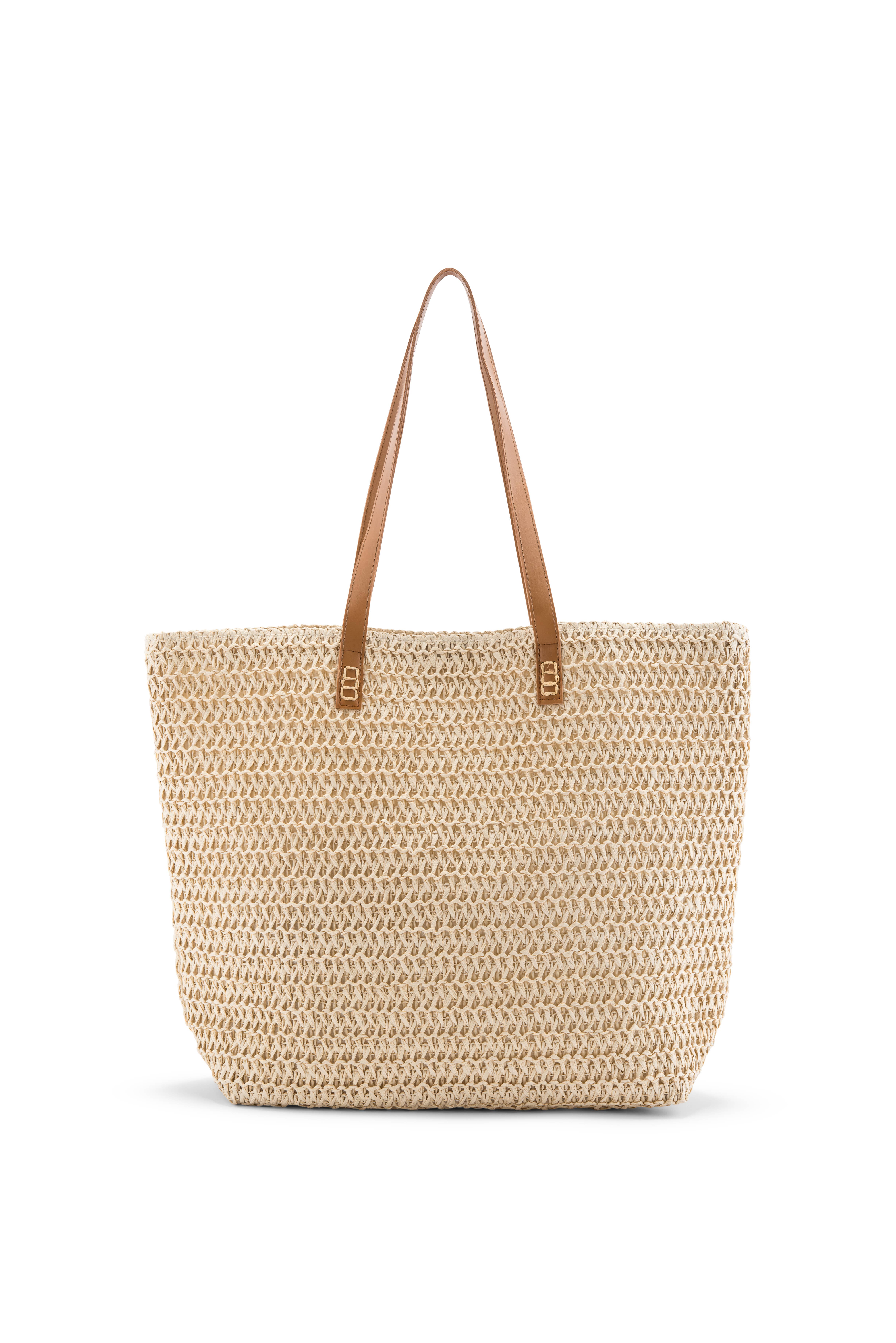 Weddingstar Inc. – wholesale Tote bag – Women's – Extra-Large Woven Straw Tote Bag - Natural1