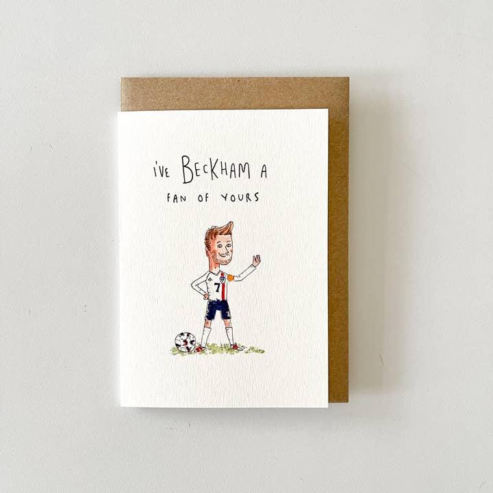 Well Drawn - Vendita all'ingrosso Biglietti d'amore - Ho Beckham un tuo fan1