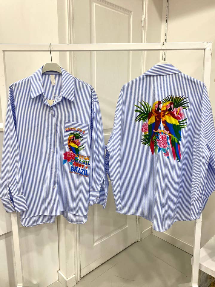 Camicia a righe per la vendita all'ingrosso da parte di NOS