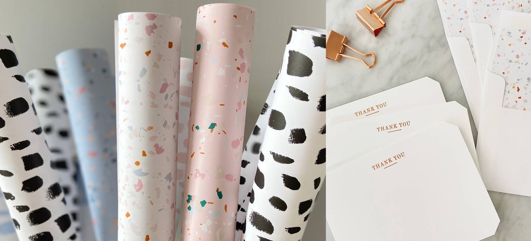 Missive – wholesale Flat wrap – Spotted Gift Wrap Sheets - Black2