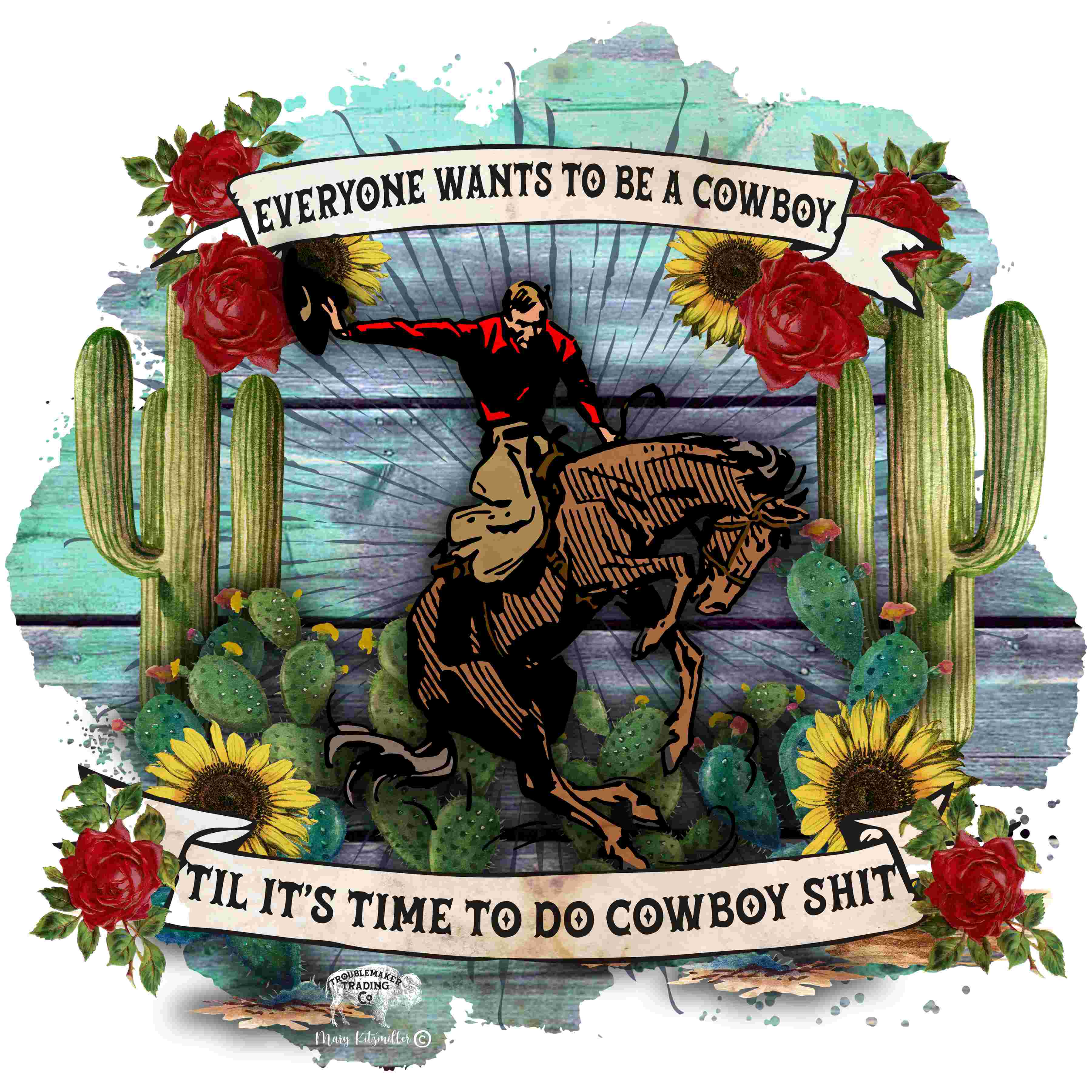 TroubleMaker Trading Company - Wholesale Sticker - Cowboy Shit - Sticker2