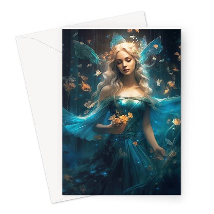 Carte de vœux Flower Fairy pour la vente par Wild And Arty