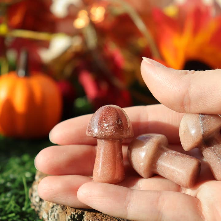 Natures Artifacts Inc - Wholesale Spiritual Stone/Crystal - Red Aventurine Mini Mushroom1