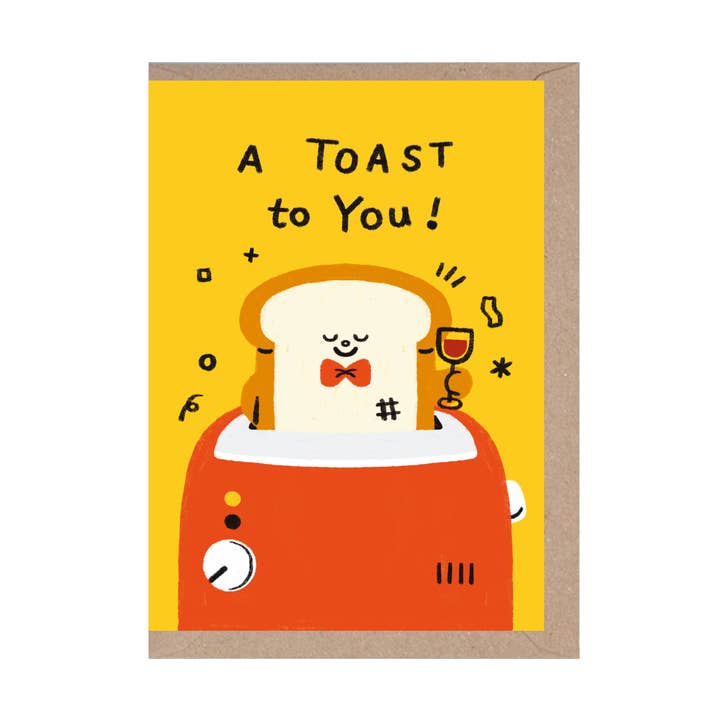 A Toast To You - Raise A Toast - Wedding - Celebrate Card for wholesale by Rumble Cards