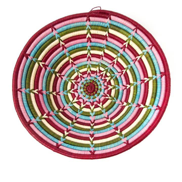 Swahili | AFRICAN MODERN - Wholesale Wall Accent - Ugandan Flower Garden Raffia Coil Baskets