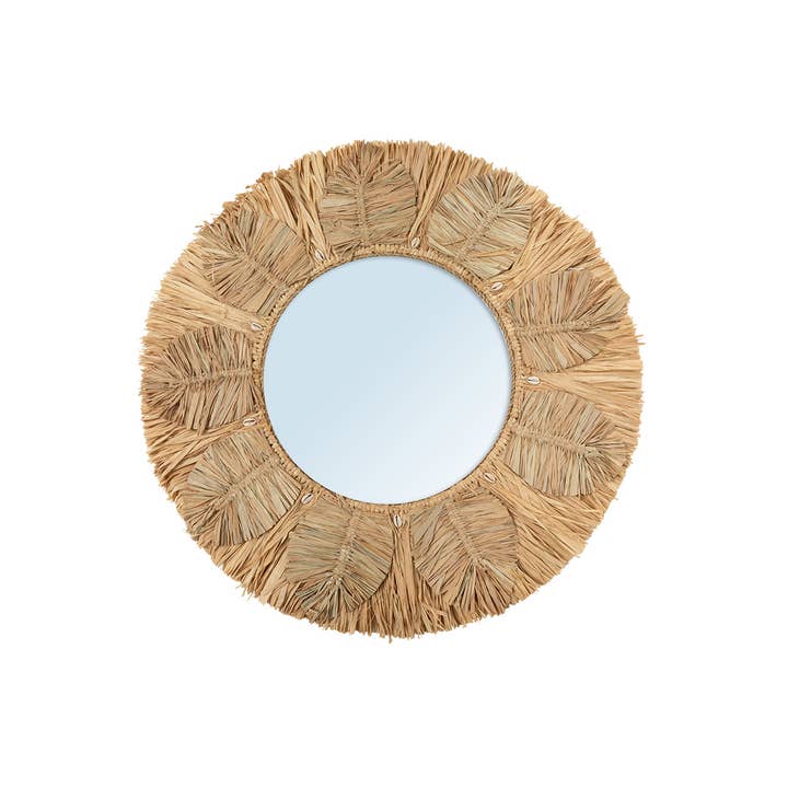 The Palm Tree Mirror - Natural - M for wholesale by Bazar Bizar Living