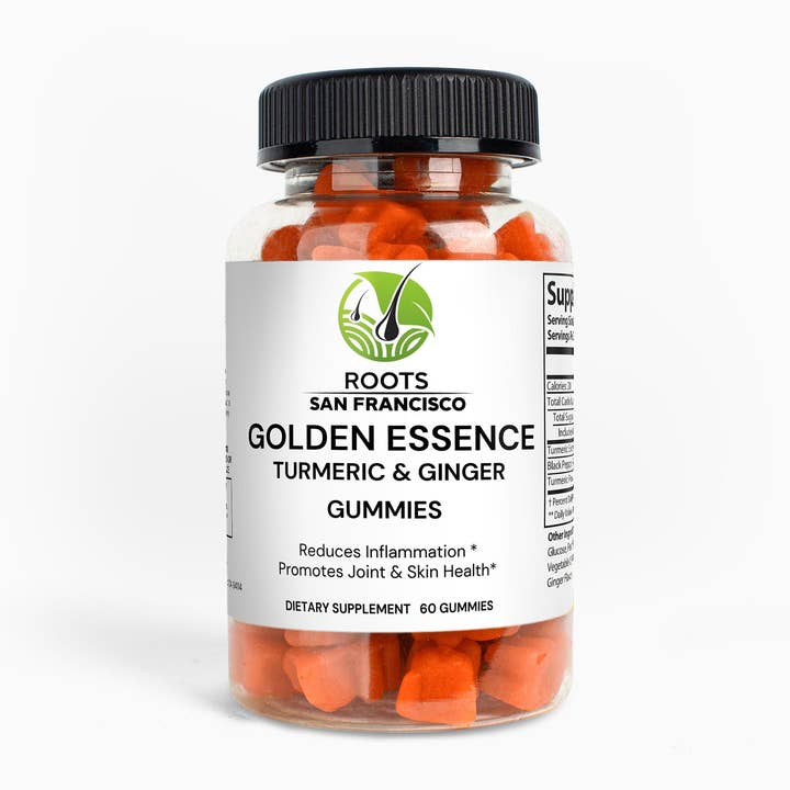Golden Essence Turmeric & Ginger Gummies for wholesale by Roots San Francisco