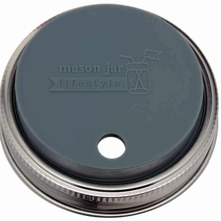 Mason Jar Lifestyle - Wholesale Drink Lids - Silicone Straw Hole Tumbler with Stainless Steel Band for Mason Jars12