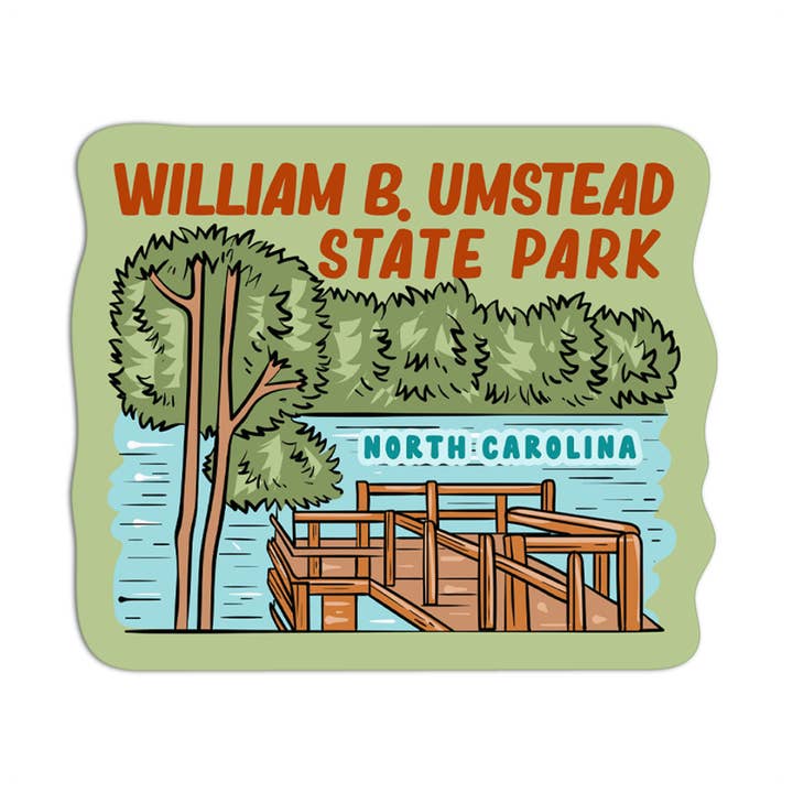 Girls Printing House - Wholesale Sticker - State Nature NC William B. Umstead State Textured Sticker0