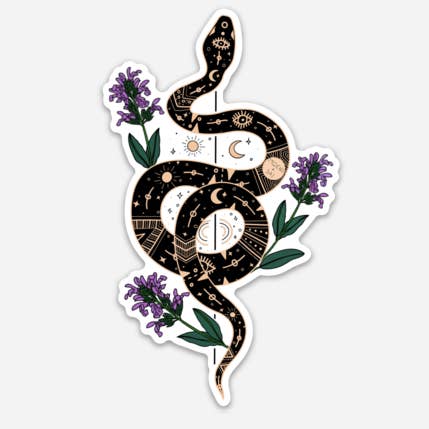 Cosmic Serpent sticker for wholesale by Moon and Jai