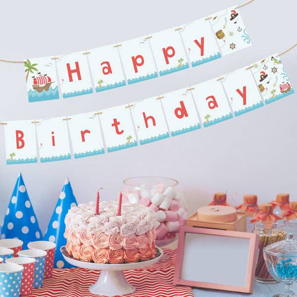 Pirate - Kids Happy Birthday Bunting for wholesale by Dotty About Paper