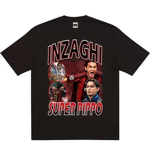Inzaghi Tee - Inspirerad av 90-talets fotboll och hiphopkultur för wholesale av Retro Football Gang