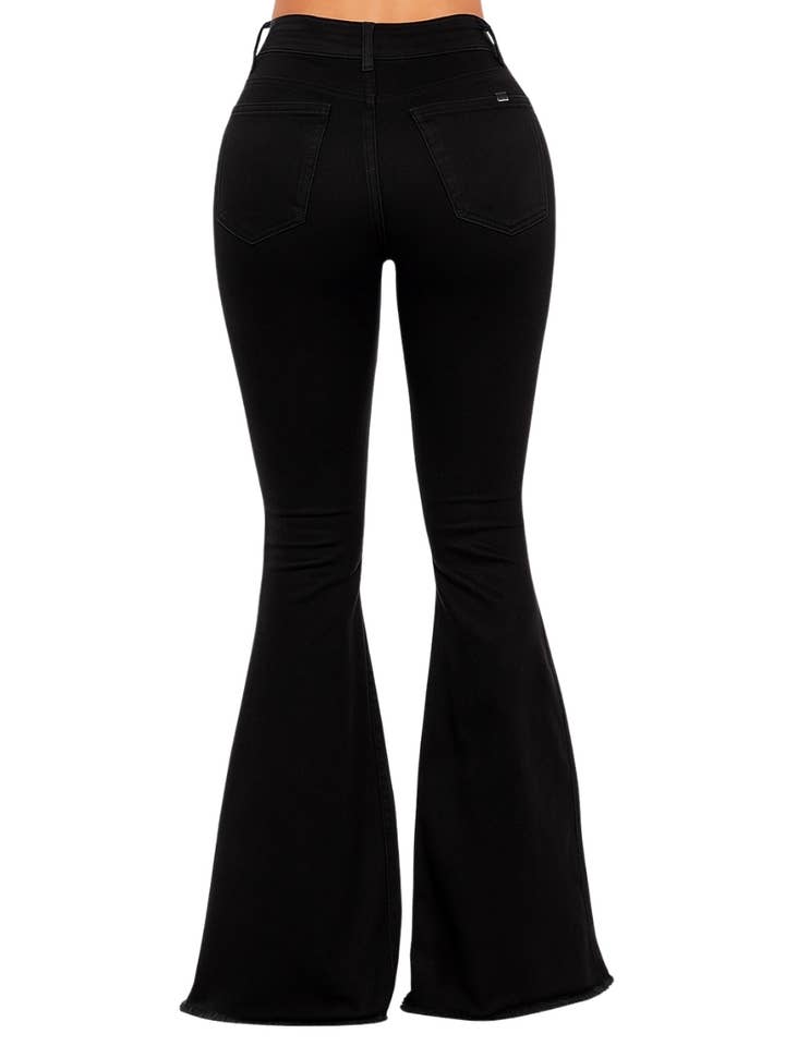 GJG Denim - Wholesale Jeans - Women's - Bell Bottom Jean in Black Denim3