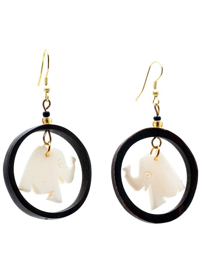 Elephant Hoop Earrings for wholesale by Maisha