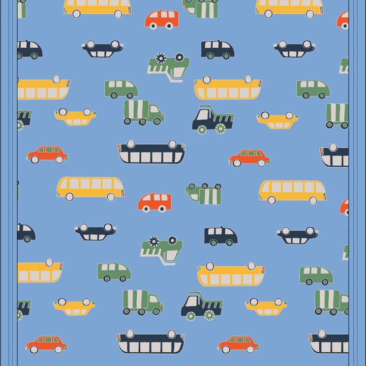 MARCELA – wholesale Burp cloth – Baby – Burp Cloth Pima Cotton - Automobiles Print
