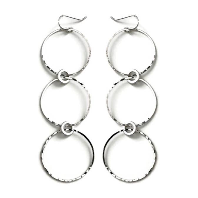 Chained Earrings, 3 link for wholesale by Rain City Forge