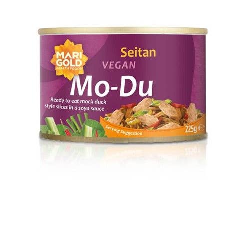 Goodness Goodies - Wholesale Shelf Stable Prepared Meal - Marigold Mo-Du Braised Seitan Slices Canned 12 x 225g0