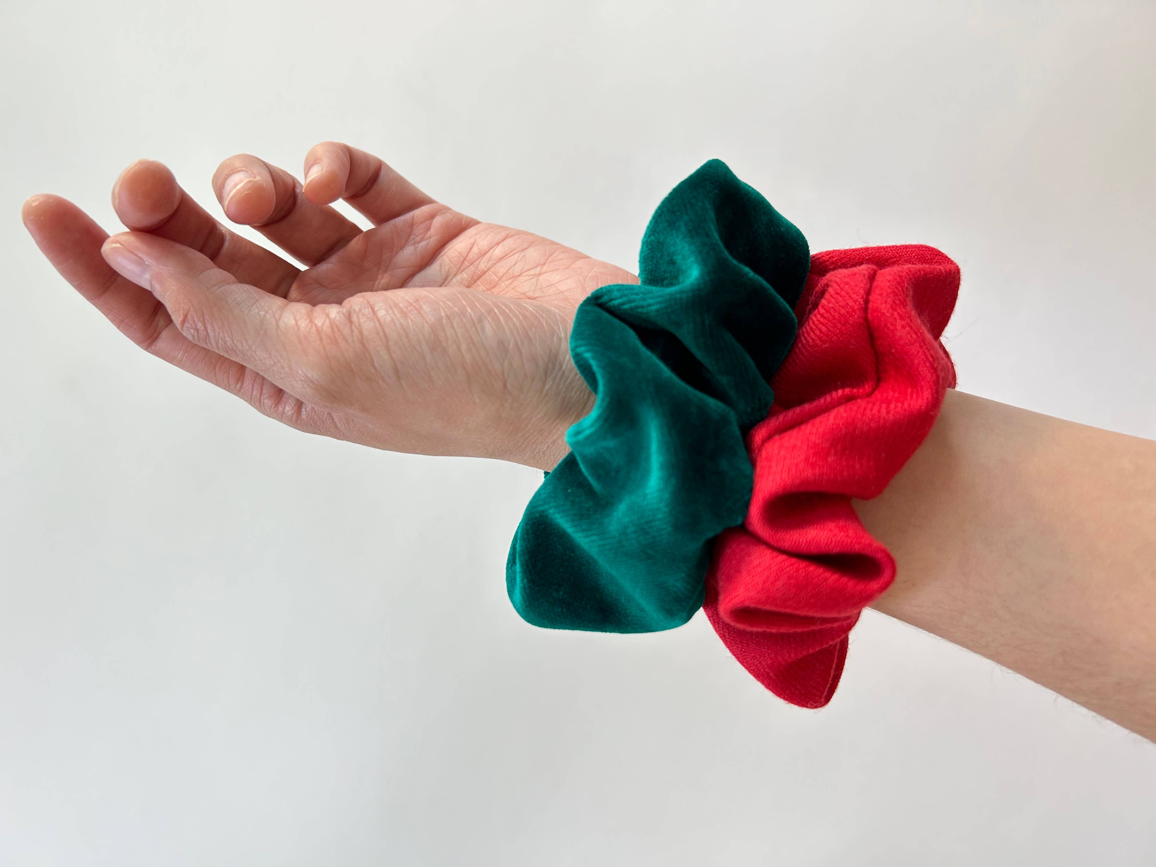 Hand Stitched In Love - Wholesale Scrunchie - Women's - Upcycled Holiday Scrunchies4