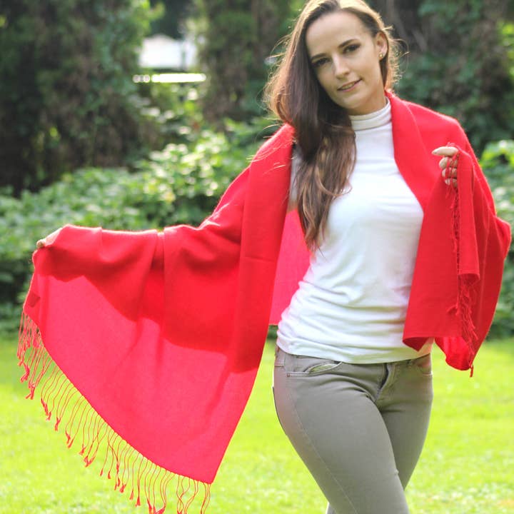 Didi Bahini Fair Trade - Wholesale Wrap - Women's - Luxurious Merino Pashmina Shawl3