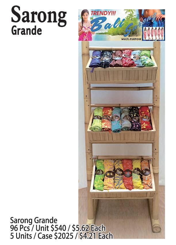 Puka Creations - Vente Présentoir – accessoires - Sarong Grande.0