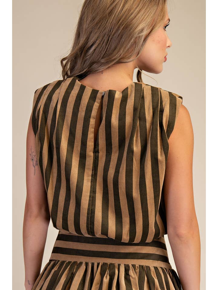 Glam - Wholesale Blouse - Women's - Round Neck Shoulder Padded Elastic Top5